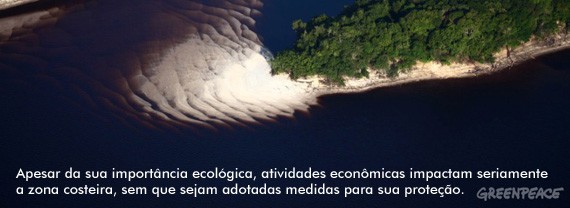 Greenpeace mapeia o litoral brasileiro para mostrar que a conservao marinha e o desenvolvimento da indstria de petrleo entraram, de uma vez por todas, em rota de coliso.
